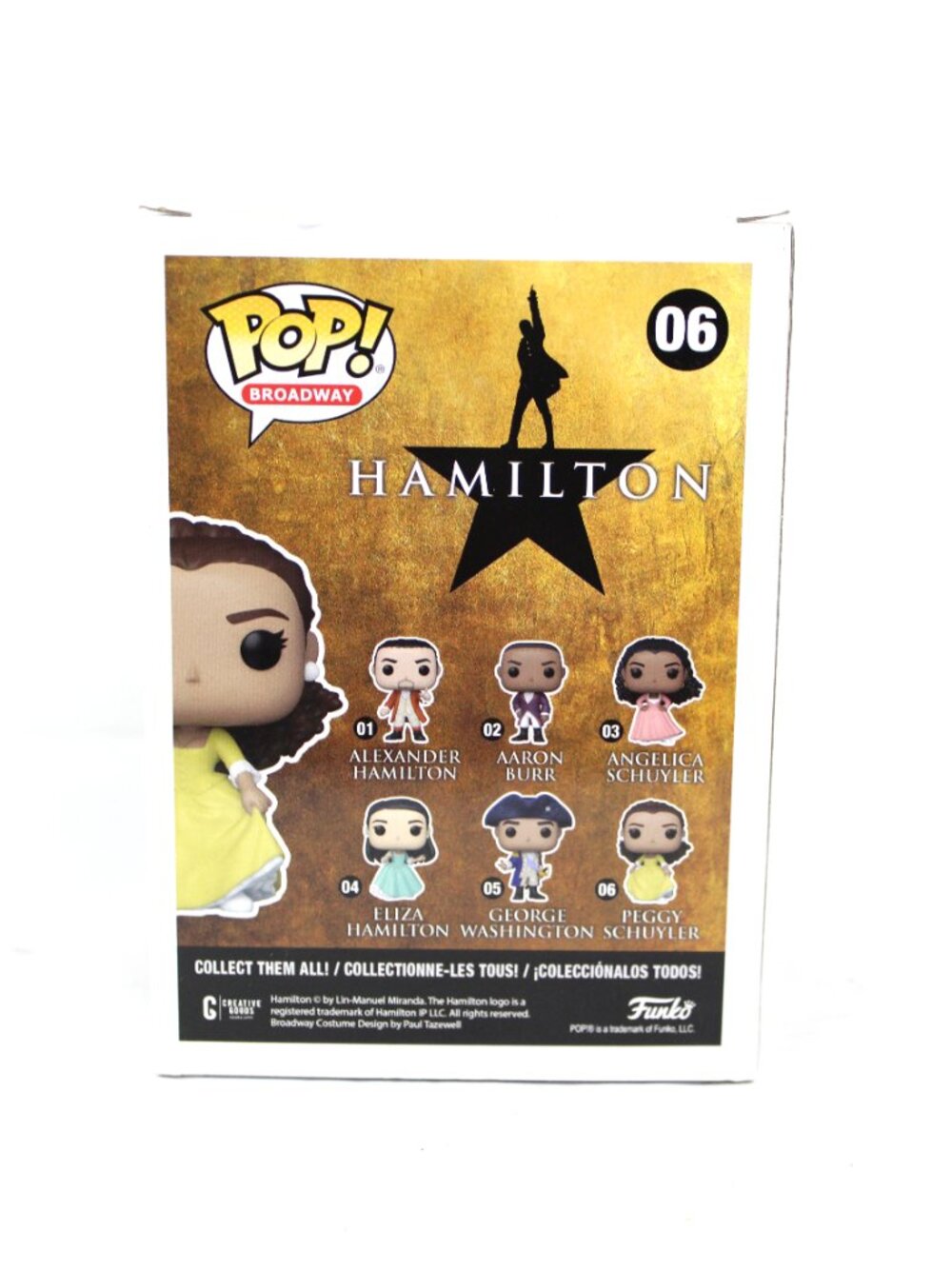 FUNKO POP! BROADWAY HAMILTON VINYL PEGGY SCHUYLER BOXED #06 NIB UNOPENED AS-IS - Picture 4 of 8